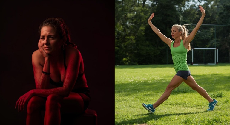 Before and after transformation from anti-inflammatory protocol.