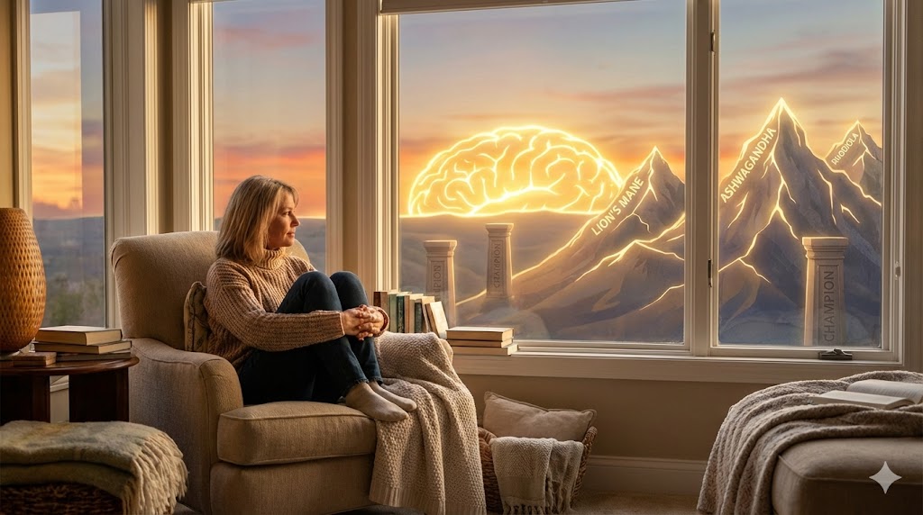 White American woman in 50s understanding brain wealth in 2026 nootropic landscape