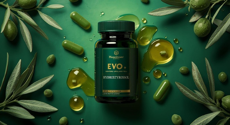 Olivea EVOO with hydroxytyrosol for cardiovascular anti-inflammation.