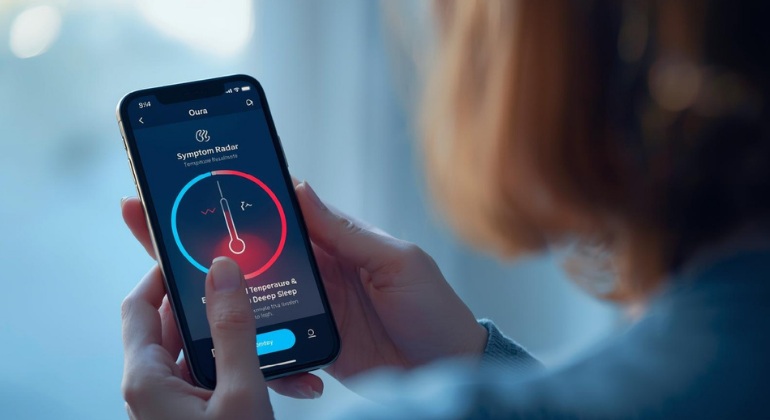 Oura Symptom Radar alert for early menopause sleep disruptions
