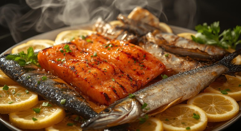 Grilled salmon rich in omega-3s for reducing inflammation.